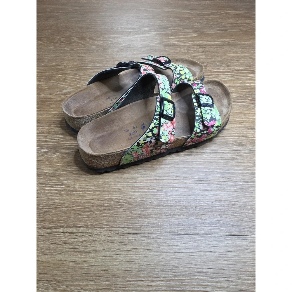 Birkenstock Papillio Sydney Sandals Women's 39 8-8.5 Floral Birko-Flor Narrow